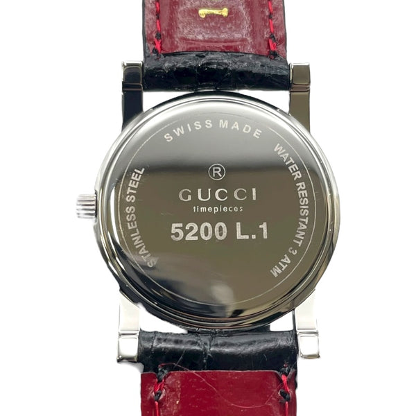 グッチ GUCCI ラウンドフェイス 5200L.1 ブラック SS レディース 腕時計