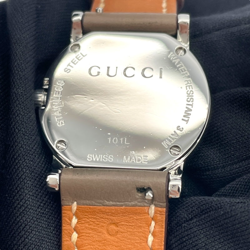 グッチ GUCCI Gラウンド 101L シルバー SS クオーツ ユニセックス 腕時計