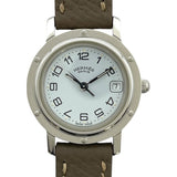 エルメス HERMES クリッパー CL4.210 ホワイト SS クオーツ レディース 腕時計