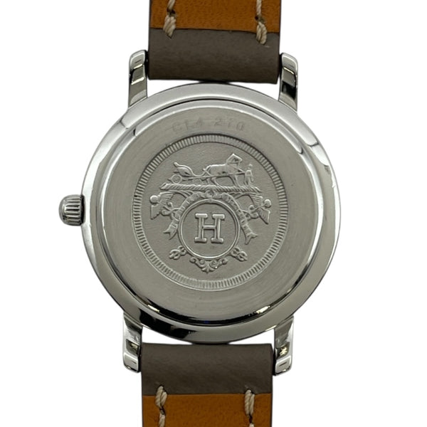 エルメス HERMES クリッパー CL4.210 ホワイト SS クオーツ レディース 腕時計