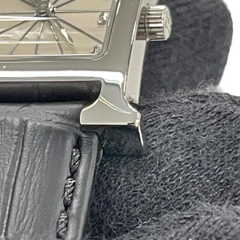 エルメス HERMES Hウォッチ HH1.210 アイボリー SS クオーツ レディース 腕時計