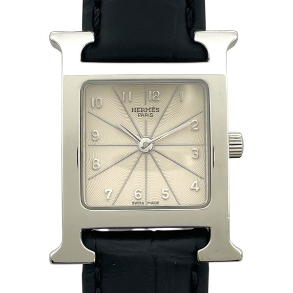 エルメス HERMES Hウォッチ HH1.210 アイボリー SS クオーツ レディース 腕時計