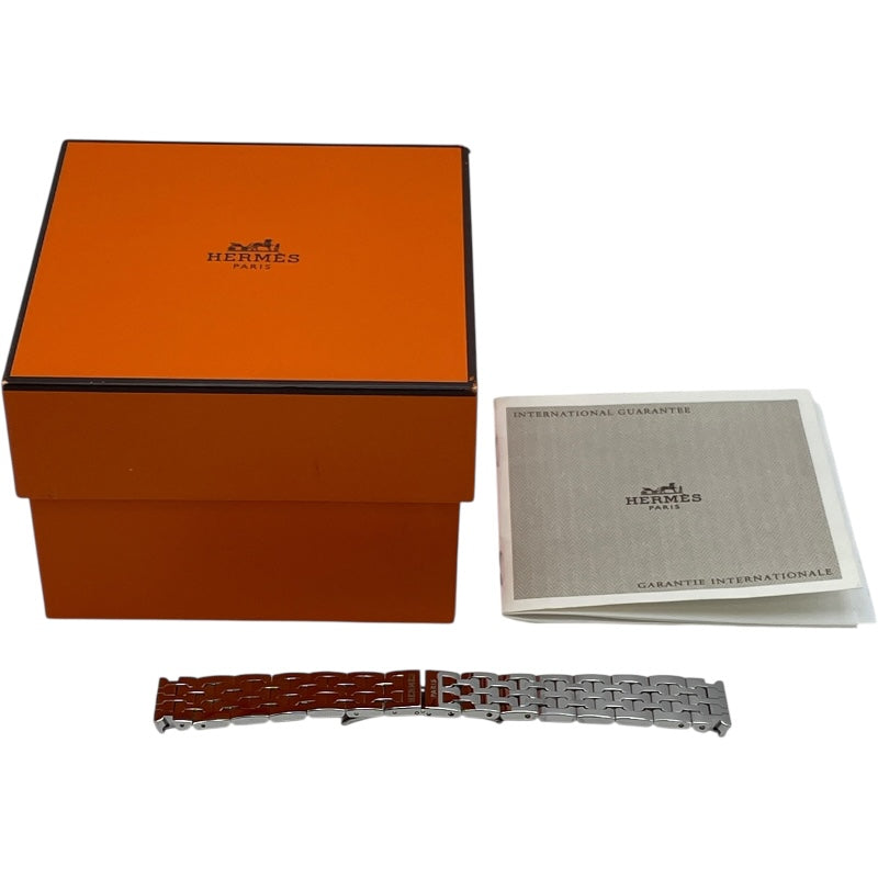 エルメス HERMES Hウォッチ HH1.210 アイボリー SS クオーツ レディース 腕時計