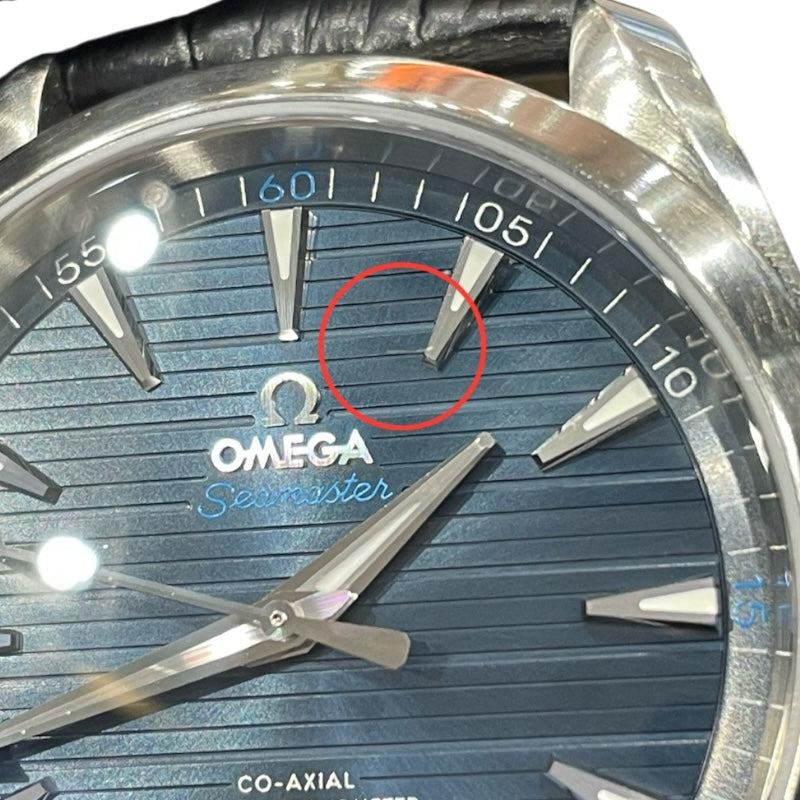 オメガ OMEGA シーマスターアクアテラ150M コーアクシャル マスタークロノメーター 220.13.41.21.03.001 ネイビー SS メンズ 腕時計