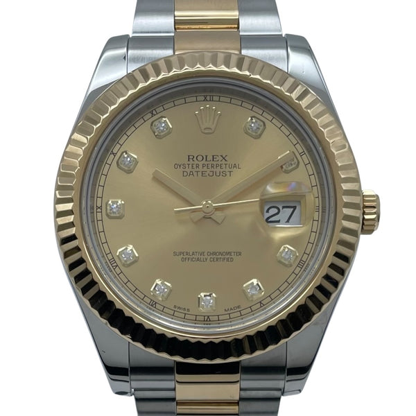 ロレックス ROLEX デイトジャスト2 116333G ゴールド K18/SS メンズ 腕時計
