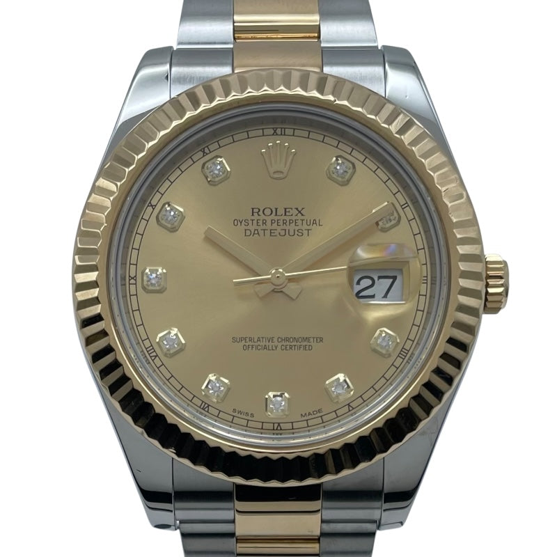 ロレックス ROLEX デイトジャスト2 116333G ゴールド K18/SS メンズ 腕時計