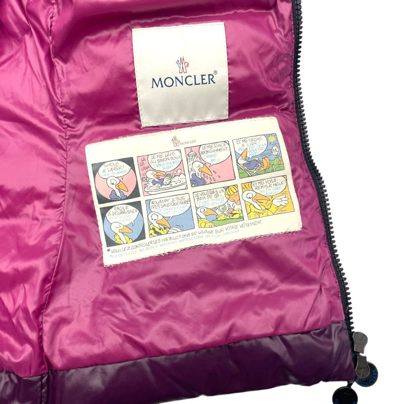 モンクレール MONCLER BADY ダウンジャケット 45384 パープル ナイロン レディース ダウンジャケット