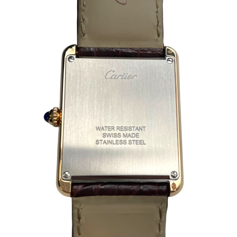 カルティエ Cartier タンクソロ LM W5200025 ホワイト K18PG/SS メンズ 腕時計