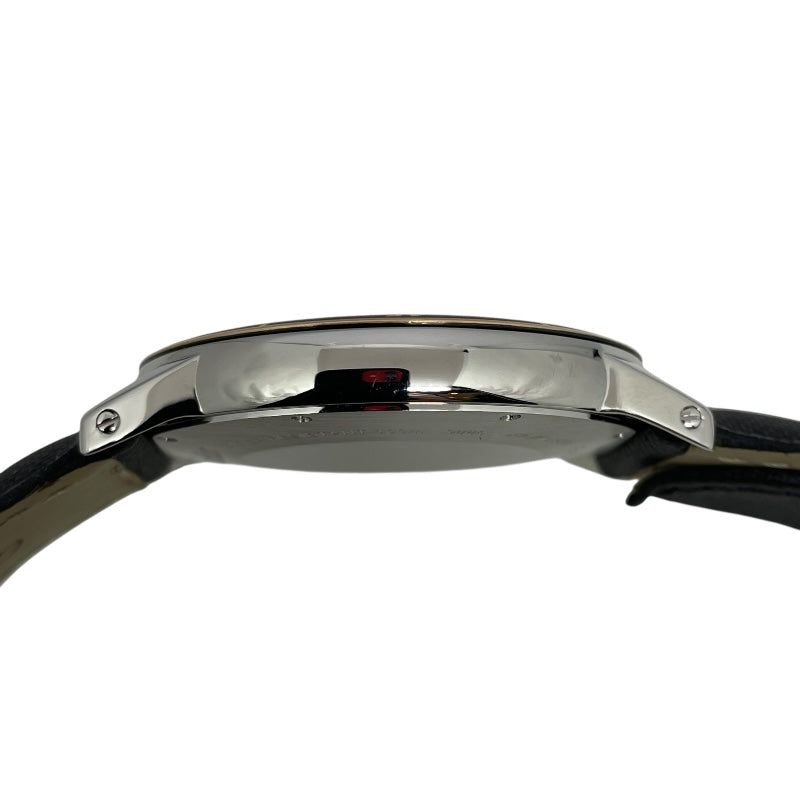 カルティエ Cartier ロンド クロワジエール ドゥ カルティエ W2RN0005 グレー SS/革ベルト 自動巻き メンズ 腕時計