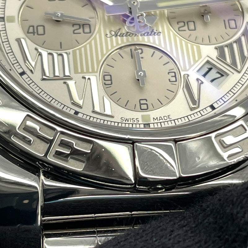 ブライトリング BREITLING クロノマット44 AB0110 シルバー/ホワイト SS 自動巻き メンズ 腕時計