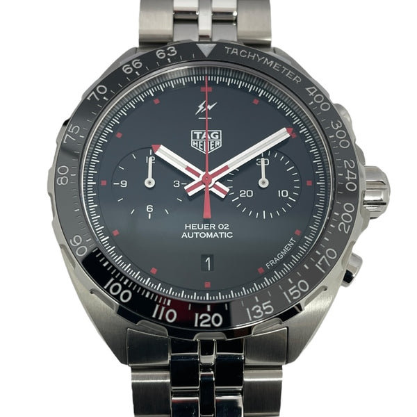 タグ・ホイヤー TAG HEUER フラグメントデザイン キャリバーホイヤー02 クロノグラフ CAZ201A.BA0641 ブラック SS 自動巻き メンズ 腕時計