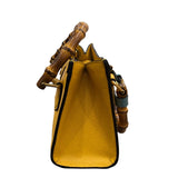 グッチ GUCCI ダイアナスモール　トートバッグ 702732 イエロー　GD金具 カーフ レザー 、バンブー レディース ショルダーバッグ