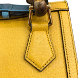 グッチ GUCCI ダイアナスモール　トートバッグ 702732 イエロー　GD金具 カーフ レザー 、バンブー レディース ショルダーバッグ