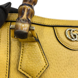 グッチ GUCCI ダイアナスモール　トートバッグ 702732 イエロー　GD金具 カーフ レザー 、バンブー レディース ショルダーバッグ