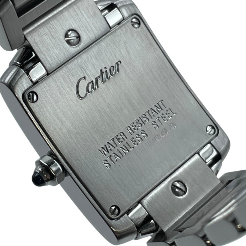 カルティエ Cartier タンクフランセーズ SM W51008Q3 アイボリー SS クオーツ レディース 腕時計