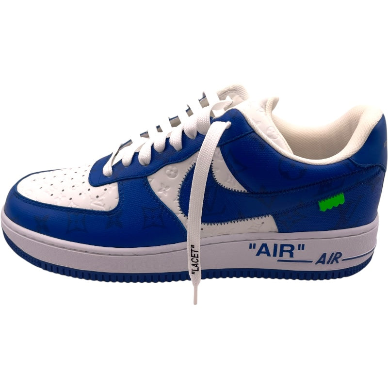 ルイ・ヴィトン LOUIS VUITTON ×NIKE Air Force 1 Low 1A9VA0 ブルー/ホワイト レザー メンズ スニーカー