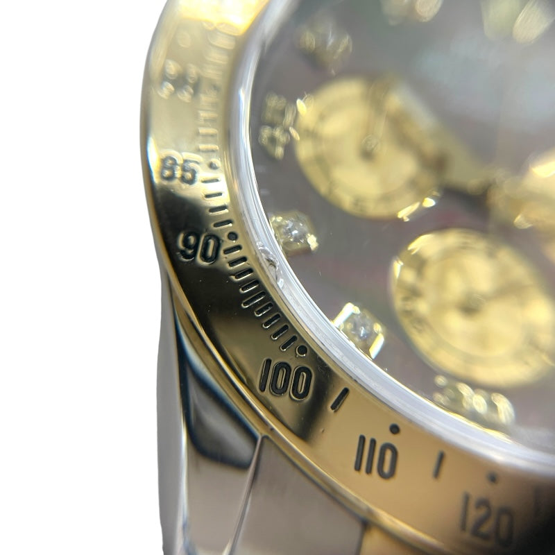 ロレックス ROLEX コスモグラフ デイトナ ブラックシェル 116523NG ブラックシェル×ゴールド K18YG/SS メンズ 腕時計