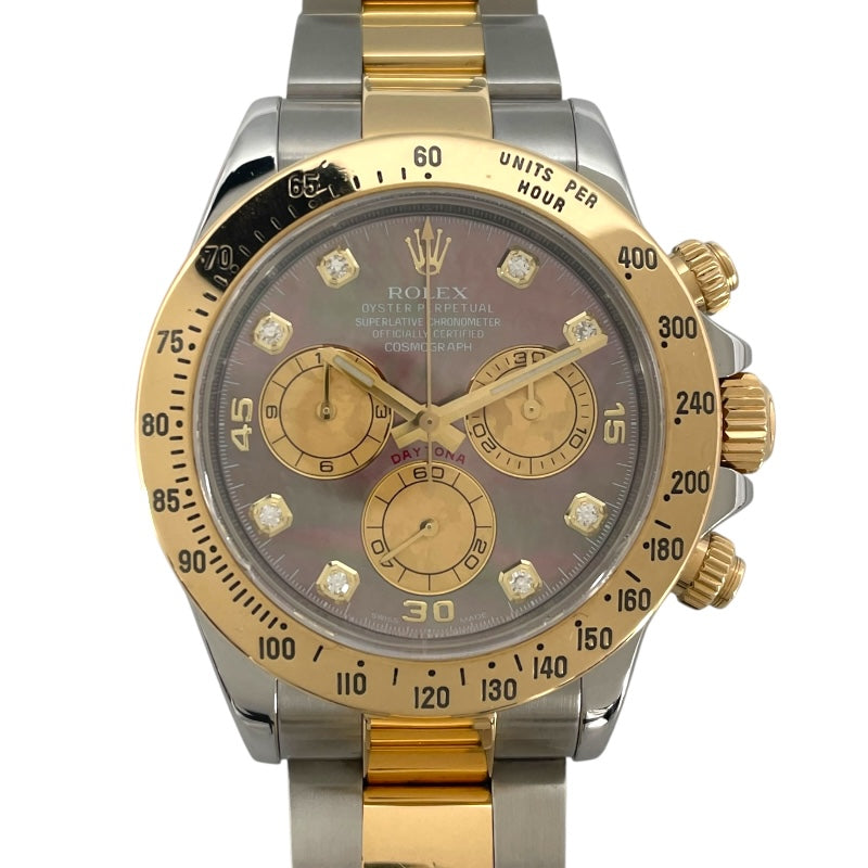 ロレックス ROLEX コスモグラフ デイトナ ブラックシェル 116523NG ブラックシェル×ゴールド K18YG/SS メンズ 腕時計