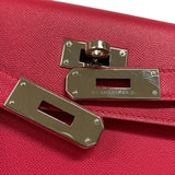 エルメス HERMES ケリー28 外縫い Z刻 ローズエクストリーム シルバー金具 マダム レディース ハンドバッグ ショルダーバッグ