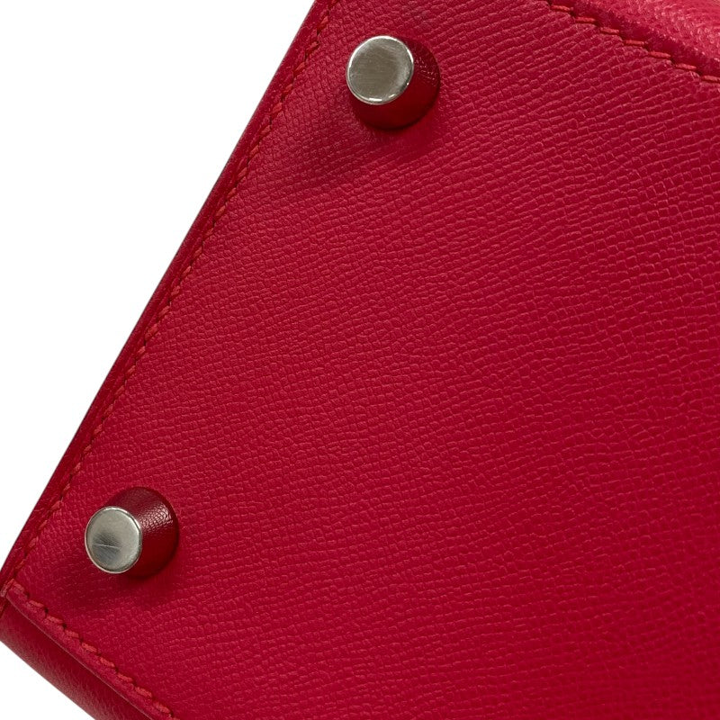 エルメス HERMES ケリー28 外縫い Z刻 ローズエクストリーム シルバー金具 マダム レディース ハンドバッグ ショルダーバッグ