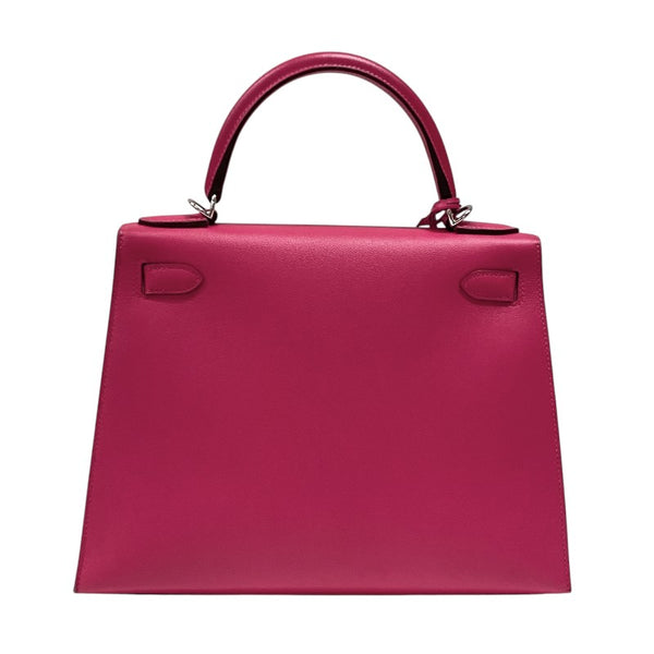 エルメス HERMES ケリー28 外縫い Z刻 ローズエクストリーム シルバー金具 マダム レディース ハンドバッグ ショルダーバッグ