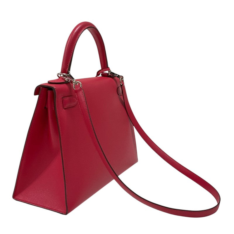 エルメス HERMES ケリー28 外縫い Z刻 ローズエクストリーム シルバー金具 マダム レディース ハンドバッグ ショルダーバッグ
