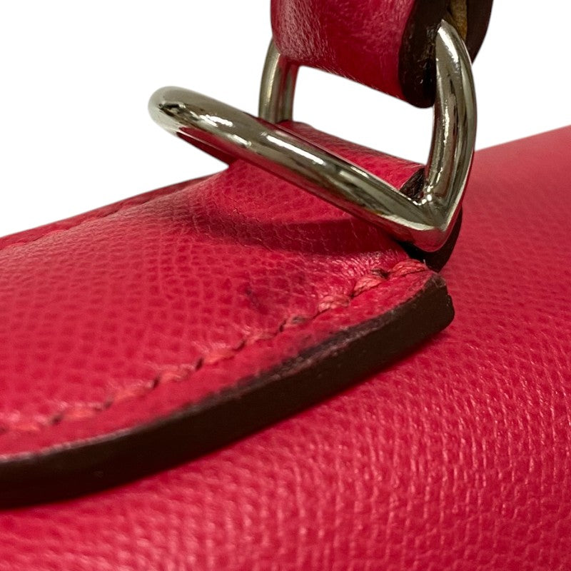 エルメス HERMES ケリー28 外縫い Z刻 ローズエクストリーム シルバー金具 マダム レディース ハンドバッグ ショルダーバッグ