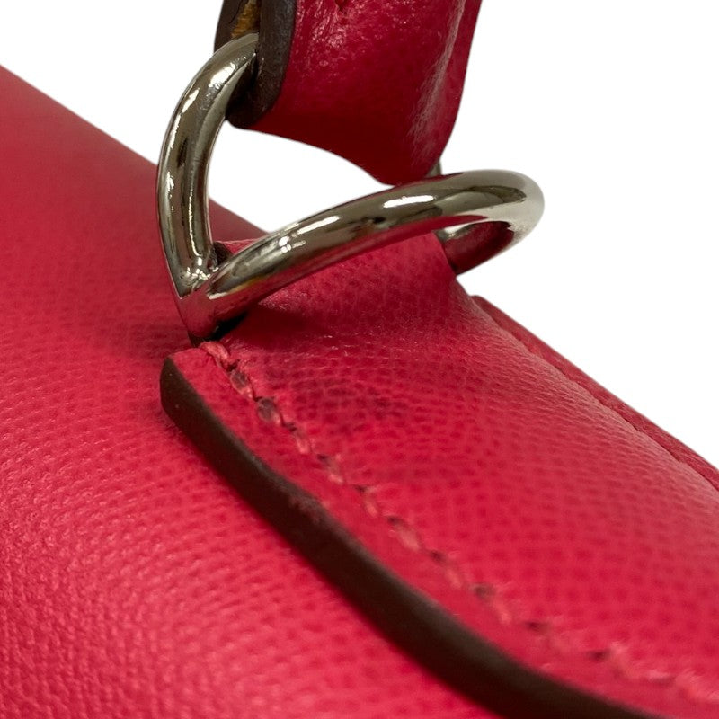 エルメス HERMES ケリー28 外縫い Z刻 ローズエクストリーム シルバー金具 マダム レディース ハンドバッグ ショルダーバッグ