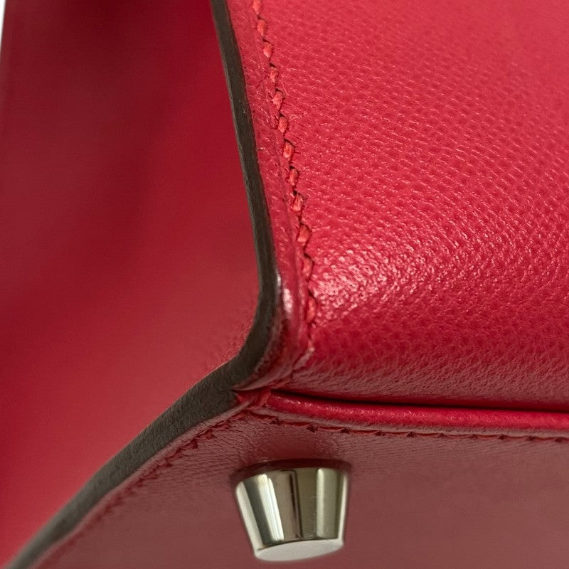 エルメス HERMES ケリー28 外縫い Z刻 ローズエクストリーム シルバー金具 マダム レディース ハンドバッグ ショルダーバッグ