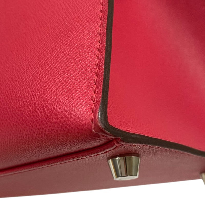 エルメス HERMES ケリー28 外縫い Z刻 ローズエクストリーム シルバー金具 マダム レディース ハンドバッグ ショルダーバッグ