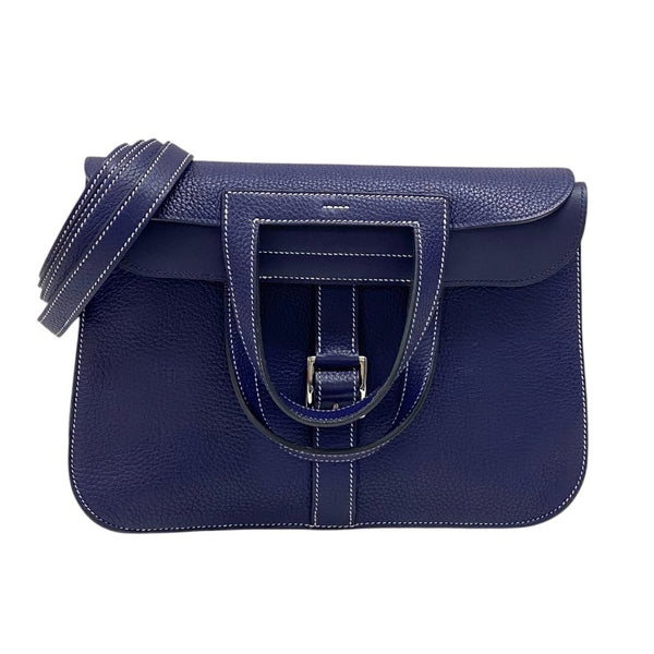 エルメス HERMES アルザン31 C刻 ブルーアンクル シルバー金具 トリヨンクレマンス レディース ハンドバッグ ショルダーバッグ