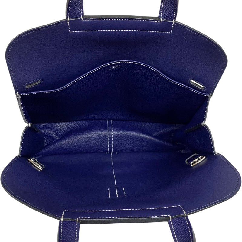 エルメス HERMES アルザン31 C刻 ブルーアンクル シルバー金具 トリヨンクレマンス レディース ハンドバッグ ショルダーバッグ