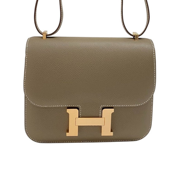 エルメス HERMES コンスタンス3 ミニ W刻 エトゥープ ピンクゴールド金具 エプソン レディース ショルダーバッグ