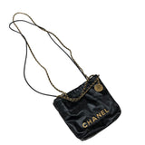 シャネル CHANEL CHANEL22ミニバッグ AS3980 ブラック ゴールド金具 カーフ レディース ショルダーバッグ