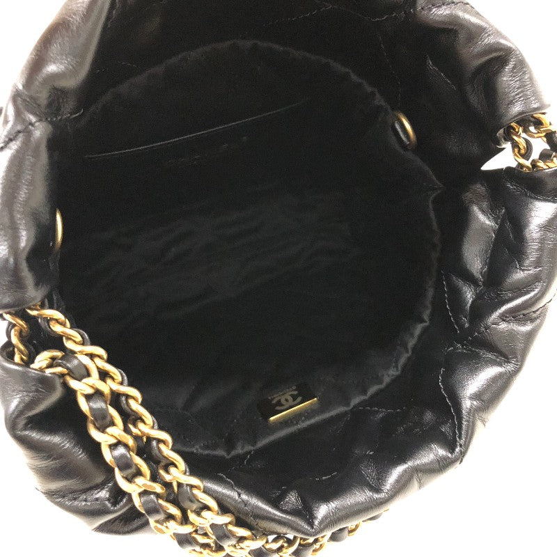 シャネル CHANEL CHANEL22ミニバッグ AS3980 ブラック ゴールド金具 カーフ レディース ショルダーバッグ