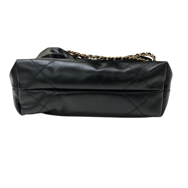 シャネル CHANEL CHANEL22ミニバッグ AS3980 ブラック ゴールド金具 カーフ レディース ショルダーバッグ