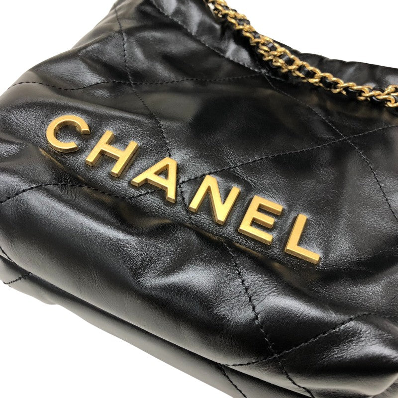 シャネル CHANEL CHANEL22ミニバッグ AS3980 ブラック ゴールド金具 カーフ レディース ショルダーバッグ