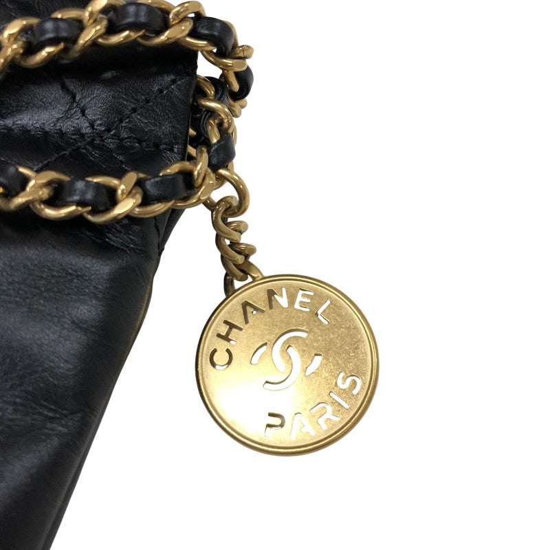 シャネル CHANEL CHANEL22ミニバッグ AS3980 ブラック ゴールド金具 カーフ レディース ショルダーバッグ