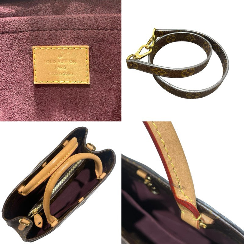 ルイ・ヴィトン LOUIS VUITTON モンテーニュMM M41056 ブラウン モノグラム レディース ハンドバッグ