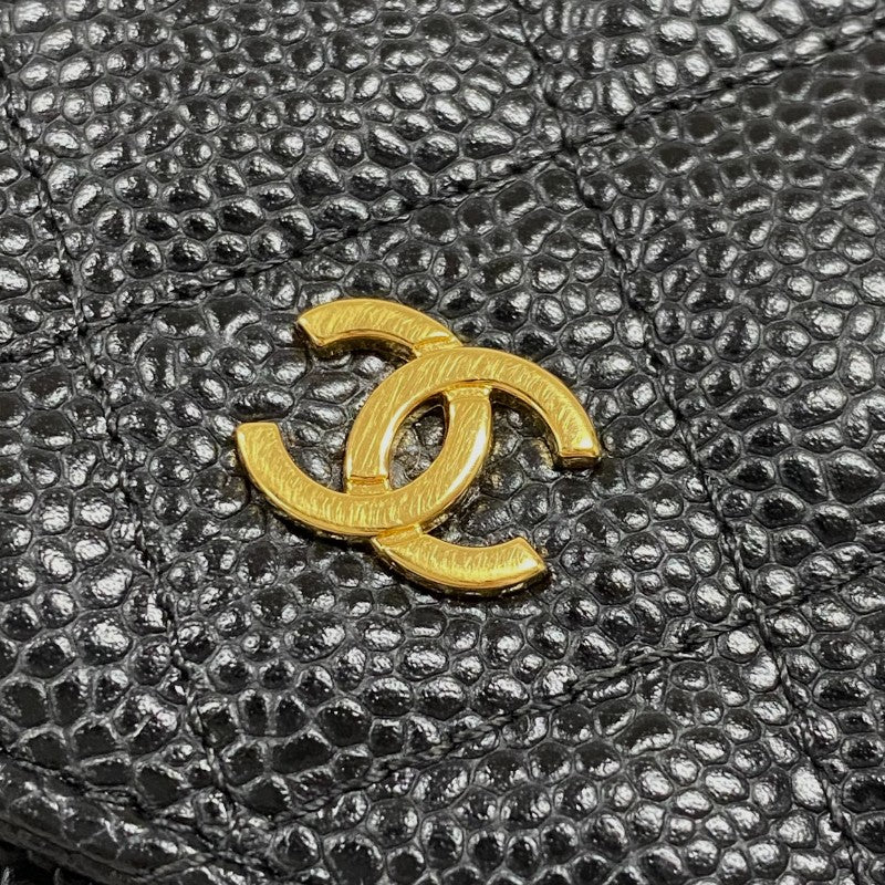シャネル CHANEL マトラッセ チェーンウォレット AP0250 ブラック ゴールド金具 キャビアスキン レディース ショルダーバッグ クラッチバッグ
