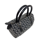 クリスチャン・ディオール Christian Dior トロッター　スモールボストンバッグ ブラック　シルバー金具 キャンバス/レザー レディース ボストンバッグ
