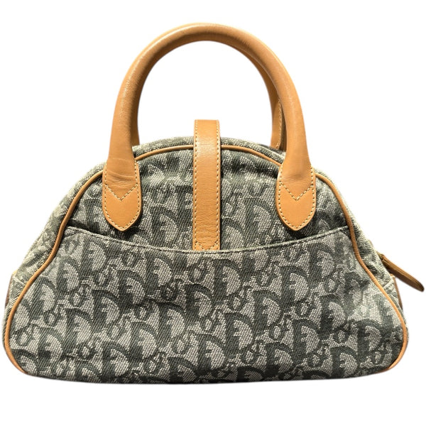 クリスチャン・ディオール Christian Dior トロッターダブルサドルハンドバッグ カーキ トロッターキャンバス レディース ハンドバッグ