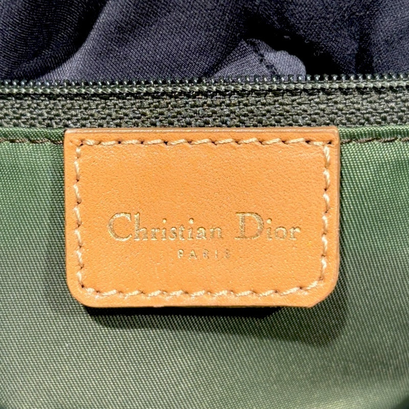 クリスチャン・ディオール Christian Dior トロッターダブルサドルハンドバッグ カーキ トロッターキャンバス レディース ハンドバッグ