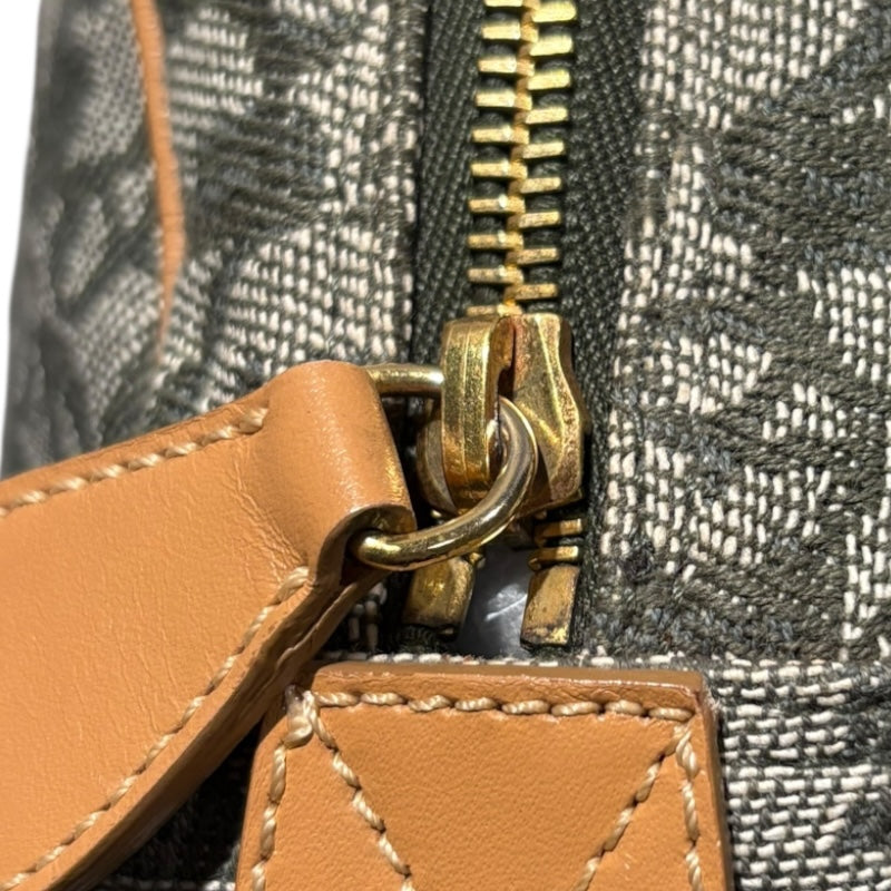 クリスチャン・ディオール Christian Dior トロッターダブルサドルハンドバッグ カーキ トロッターキャンバス レディース ハンドバッグ