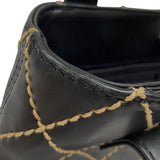 シャネル CHANEL ワイルドステッチ ハンドバッグ A18126 ブラック ゴールド金具 カーフ レディース トートバッグ