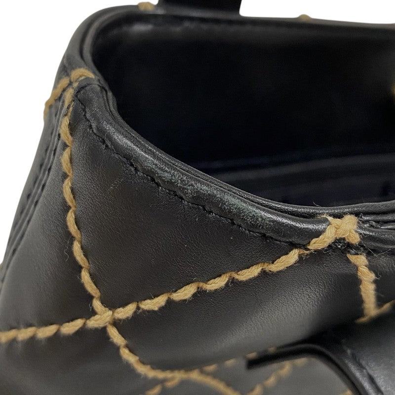 シャネル CHANEL ワイルドステッチ ハンドバッグ A18126 ブラック ゴールド金具 カーフ レディース トートバッグ