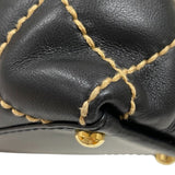 シャネル CHANEL ワイルドステッチ ハンドバッグ A18126 ブラック ゴールド金具 カーフ レディース トートバッグ