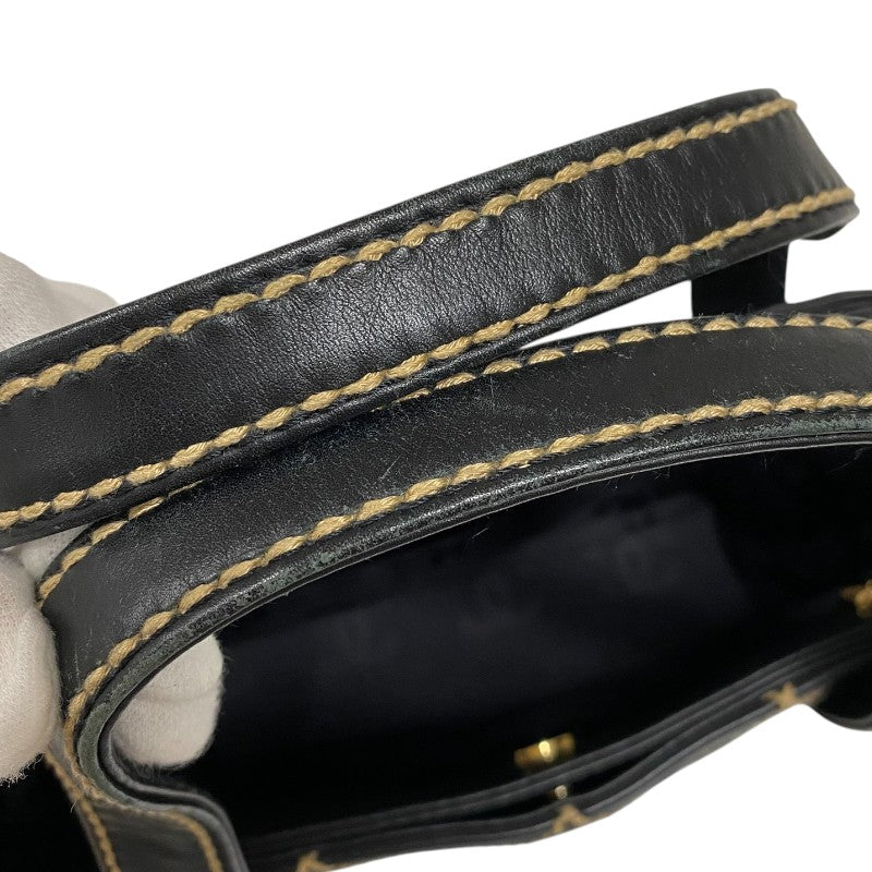 シャネル CHANEL ワイルドステッチ ハンドバッグ A18126 ブラック ゴールド金具 カーフ レディース トートバッグ