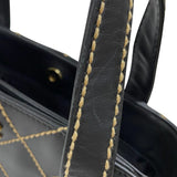 シャネル CHANEL ワイルドステッチ ハンドバッグ A18126 ブラック ゴールド金具 カーフ レディース トートバッグ