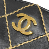 シャネル CHANEL ワイルドステッチ ハンドバッグ A18126 ブラック ゴールド金具 カーフ レディース トートバッグ
